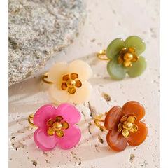 Willa Bronze Flower Adjustable Ring
