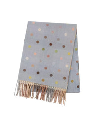 Reversible Polka Dot & Check Winter Scarf – Spotty Dotty Blue