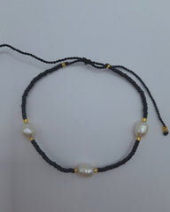 pearl bracelet, expandable bracelet, stackable bracelet, delicate bracelet, glass bead bracelet, colourful bracelet, fun bracelet