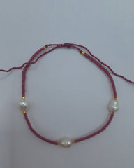 pearl bracelet, expandable bracelet, stackable bracelet, delicate bracelet, glass bead bracelet, colourful bracelet, fun bracelet