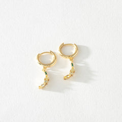 Tutti-Fruiti Gold Hoop with Yellow Crystal Banana Dangle