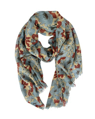 Francie Floral Wool Scarf