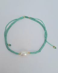 pearl bracelet, expandable bracelet, stackable bracelet, delicate bracelet, glass bead bracelet, colourful bracelet, fun bracelet