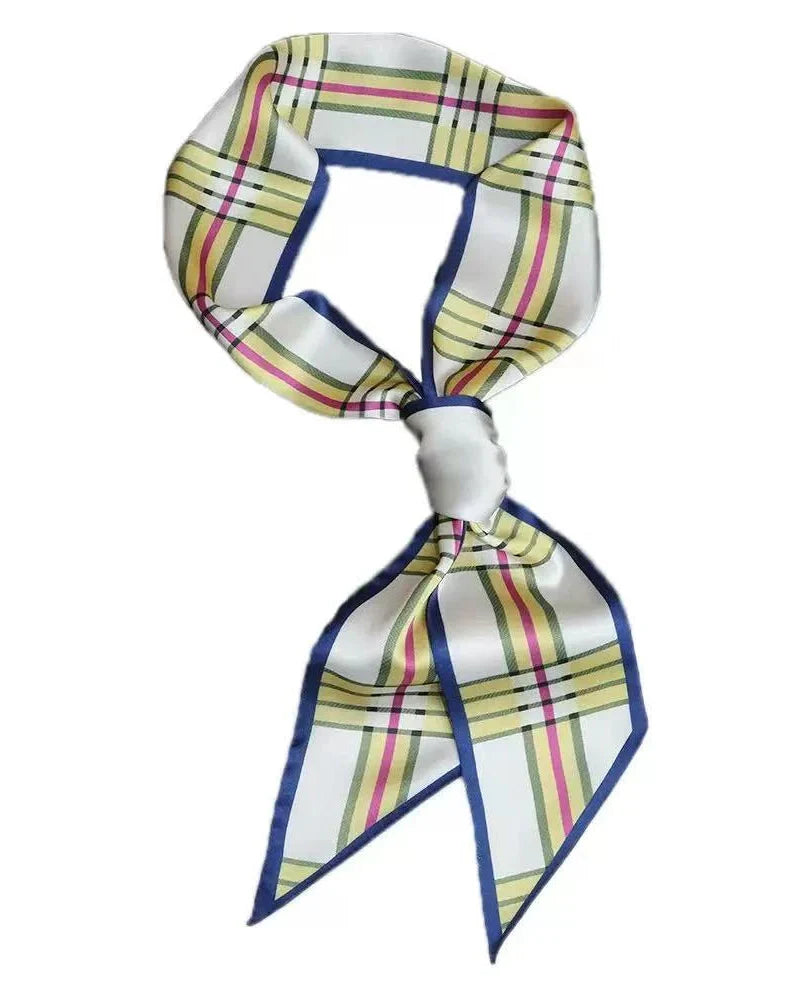 Satin Neck Scarves & Bag Ties - Multi Check