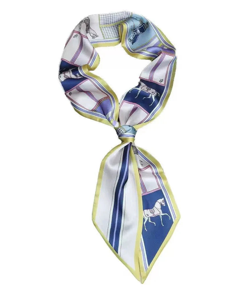 Satin Neck Scarves & Bag Ties - Horsing Around Citrine
