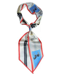 Satin Neck Scarves & Bag Ties - Horsing Around Red