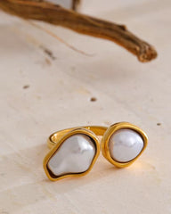 Jules Faux Pearl Statement Ring