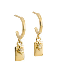 Yana Medallion Delicate Hoop Earrings