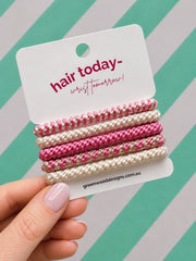 Hair Elastics Pack - Strawberries & Cream
