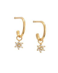 Luna Star Delicate Dangle Earrings