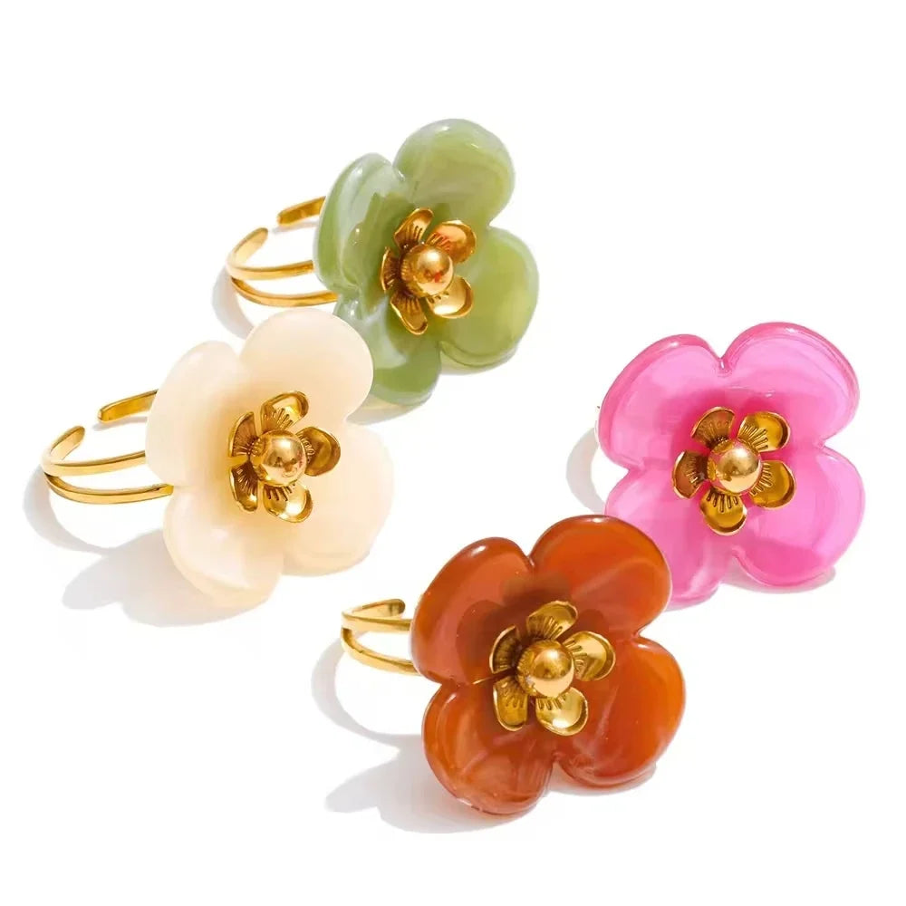 Willa Bronze Flower Adjustable Ring