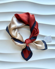 Abstract Heart Motif Silk Neck Scarf