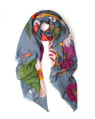 Bella Botanical in Blue Autumn/Winter Scarf