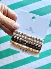 Hair Elastics Pack - Toffee