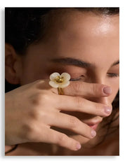 Willa Cream Flower Adjustable Ring