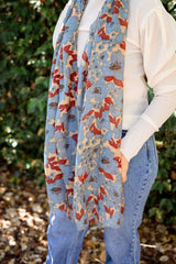 Francie Floral Wool Scarf