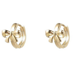 Ellie Gold Bow Hoop Earring