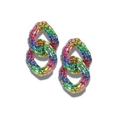 Diva Multi Coloured Sequin Chain Dangle Earring