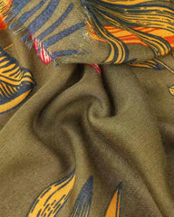 Anna Japanese Botanical in Moss Autumn/Winter Scarf