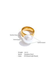 Sasha Faux Pearl Ring