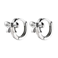 Ellie Silver Bow Hoop Earring