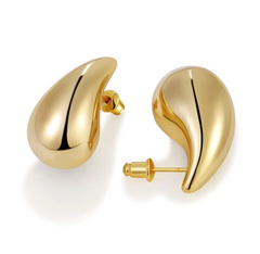 Bianca Tear Drop Studs in Gold Extra Small