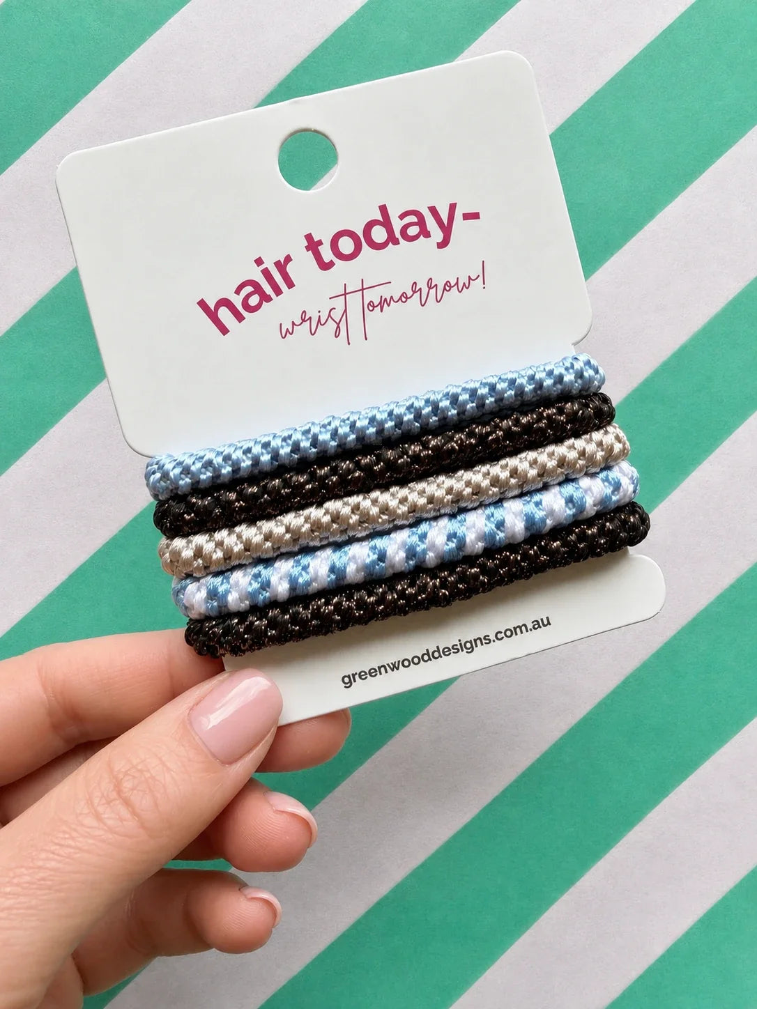 Hair Elastics Pack - Sarsaparilla