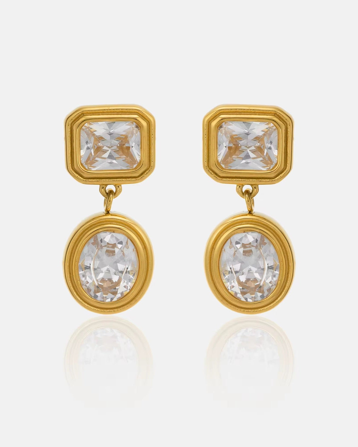 Sigourney Crystal Stud Dangle Earring