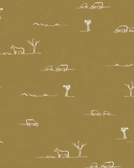 Rural Outback Silk Neck Scarf in Gold