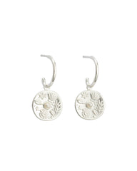 Daniella Medallion Delicate Hoop Earrings