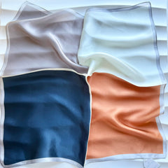 Square Block Silk Neck Scarf