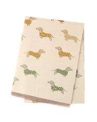 PRE SALE ARRIVING 12 JUNE Reversible Dachshund Print Winter Scarf – Neutrals