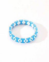 Colourful Enamel Stacking Bracelet Collection in Gold & Silver
