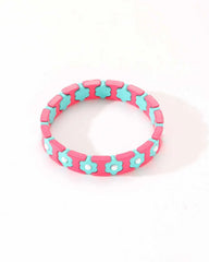 Colourful Enamel Stacking Bracelet Collection in Gold & Silver