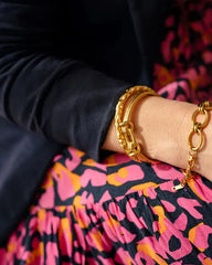 18k gold-plated stainless steel, Tarnish-free, Waterproof, Suitable for sensitive skin, gold bangle, retro bangle, vintage charm, classic bangle, beautiful bangle, timeless bangle,  bangle with buckle design