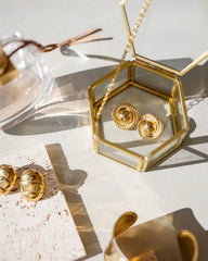 18k gold-plated stainless steel, Tarnish-free, Waterproof, Suitable for sensitive skin, gold earrings, retro earrings, vintage charm, classic earrings, beautiful earrings, timeless earrings, stud earrings, rope design earrings