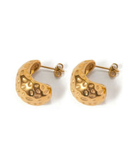 18k gold-plated stainless steel, Tarnish-free, Waterproof, Suitable for sensitive skin, gold earrings, retro earrings, vintage charm, classic earrings, beautiful earrings, timeless earrings, stud earrings, rope design earrings