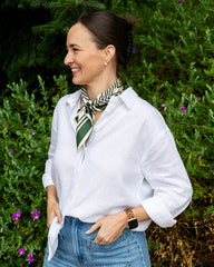 Geo Square Silk Neck Scarf