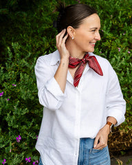 Spotted Silk Neck Scarf