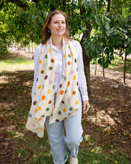 Jamie Circle in Cream Autumn/Winter Scarf