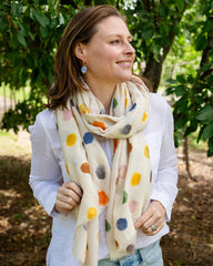 Jamie Circle in Cream Autumn/Winter Scarf