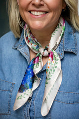 Willa Arantz Collaboration Silk Scarf - Floral Wreath