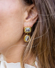 Sigourney Crystal Stud Dangle Earring