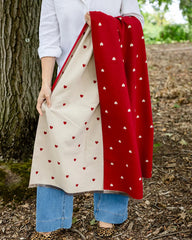 Reversible Holly Heart Winter Scarf – Red Heart Printnter Scarf
