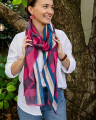 Flo Stripe in Pink Autumn/Winter Scarf