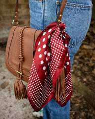 Spotted Silk Neck Scarf