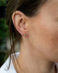 Martini Cocktail & Olives Mini Stud Earrings