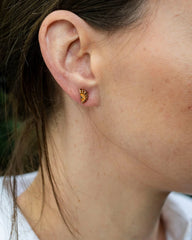 Pina Colada & Orange Cocktail & Orange Mini Stud Earring