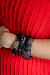 Handmade Wave Resin Stacking Bangle