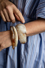 Handmade Resin Stacking Cuff Bracelet